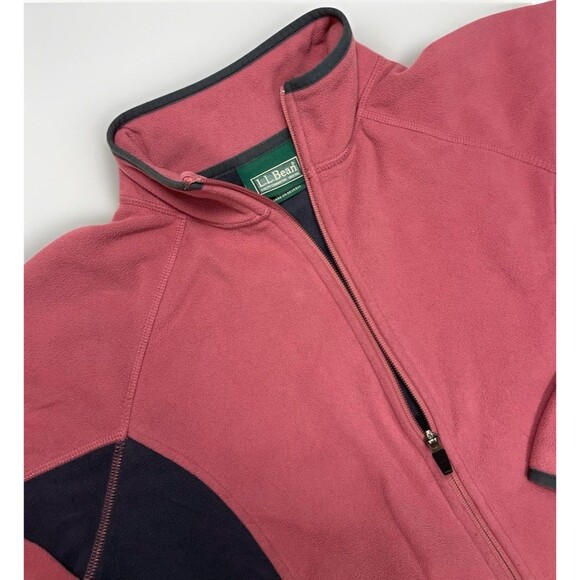 LL Bean Jacket Womens Large L Full Zip Fleece Polartec Fleece Y2K Retro - Picture 10 of 10